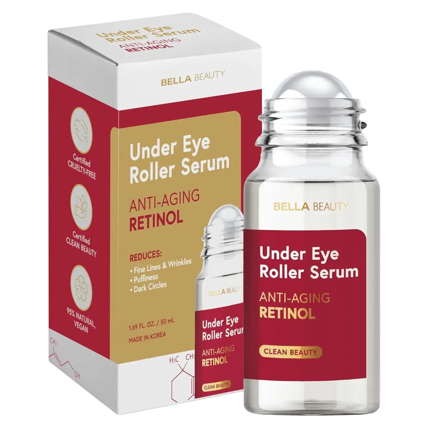 Bella Beauty Under Eye Roller Serum Anti-Aging Retinol