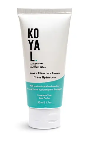 Koyal Beauty Soak + Glow Face Cream with Hyaluronic Acid and Squalene for Sensitive Skin and Dry Skin