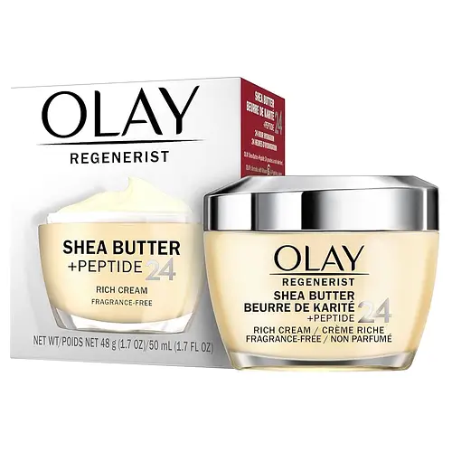Olay Regenerist Shea Butter + Peptide 24 Face Moisturizer, Fragrance-Free