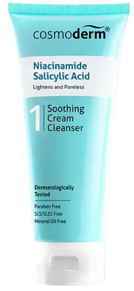 Cosmoderm Niacinamide Salicylic Acid Soothing Cream Cleanser