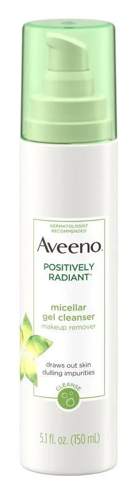 Aveeno Positively Radiant Micellar Gel Cleanser Makeup Remover