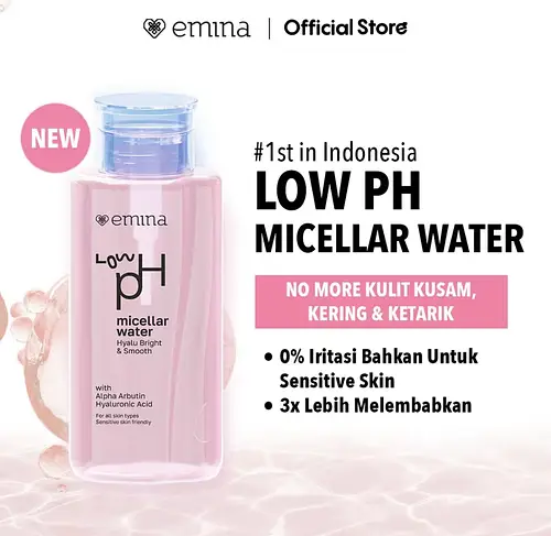 Emina HyaluBright + Smooth Low PH Micellar Water