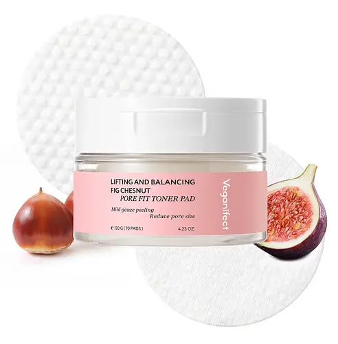Veganifect Lifting And Balancing Fig Chestnut Pore Fit Toner Pad
