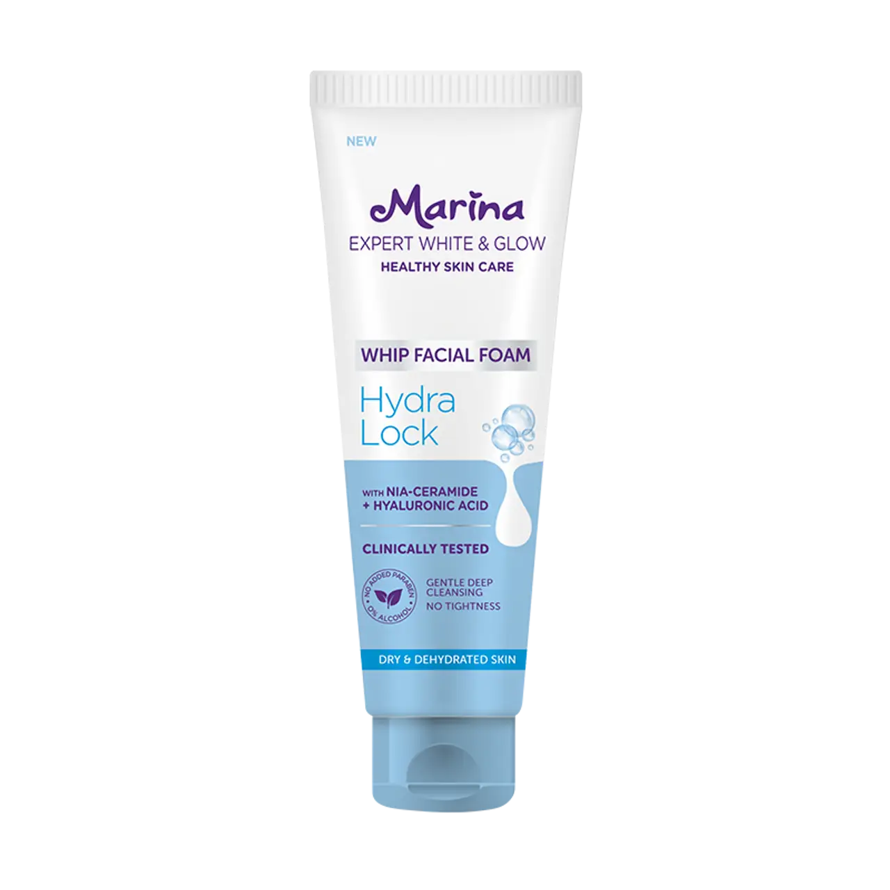 Marina Expert White & Glow Whip Facial Foam- Hydra Lock