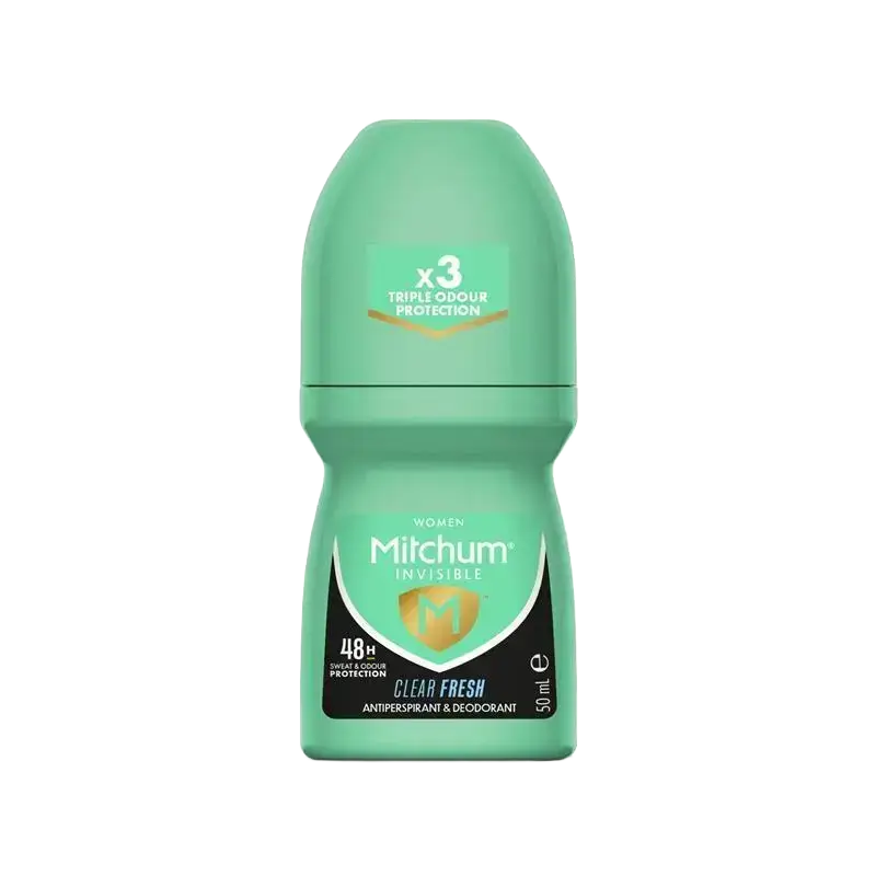 Mitchum Women Antiperspirant Deodorant Roll On Invisible Clear Fresh