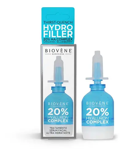 Biovène Barcelona Hydro Filler Thirst-Quench 20% HA + Organic Blueberry Facial Serum Treatment
