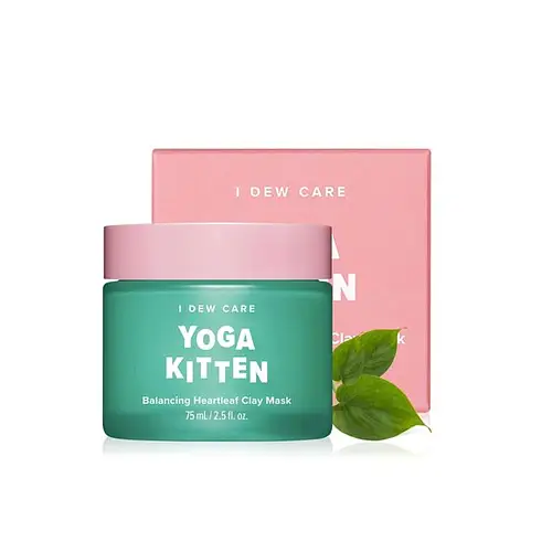 I Dew Care Yoga Kitten Balancing Heartleaf Clay Mask