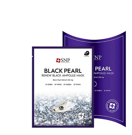 SNP Black Pearl Renew Black Ampoule Mask