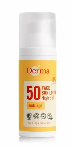 Derma Face Sun Lotion SPF50 - Protective Anti-Aging Face Cream - Waterproof