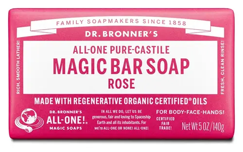Dr. Bronner's Pure-Castile Magic Bar Soap Rose