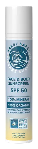 Reef Safe Zinc Face & Body Sunscreen SPF 50 Clear