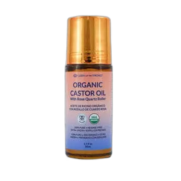 Queen Of The Thrones Organic Castor Oil Rose Quartz Roller