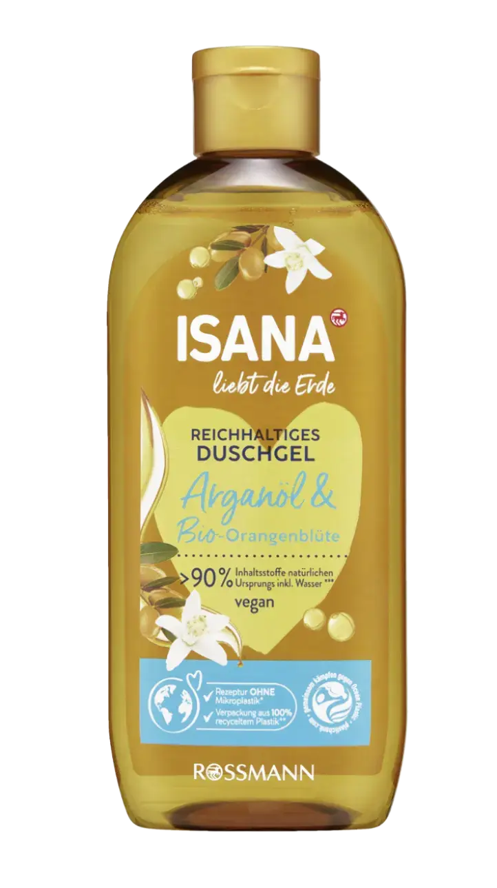 ISANA Reichhaltiges Duschgel Arganöl & Bio-Orangenblüte