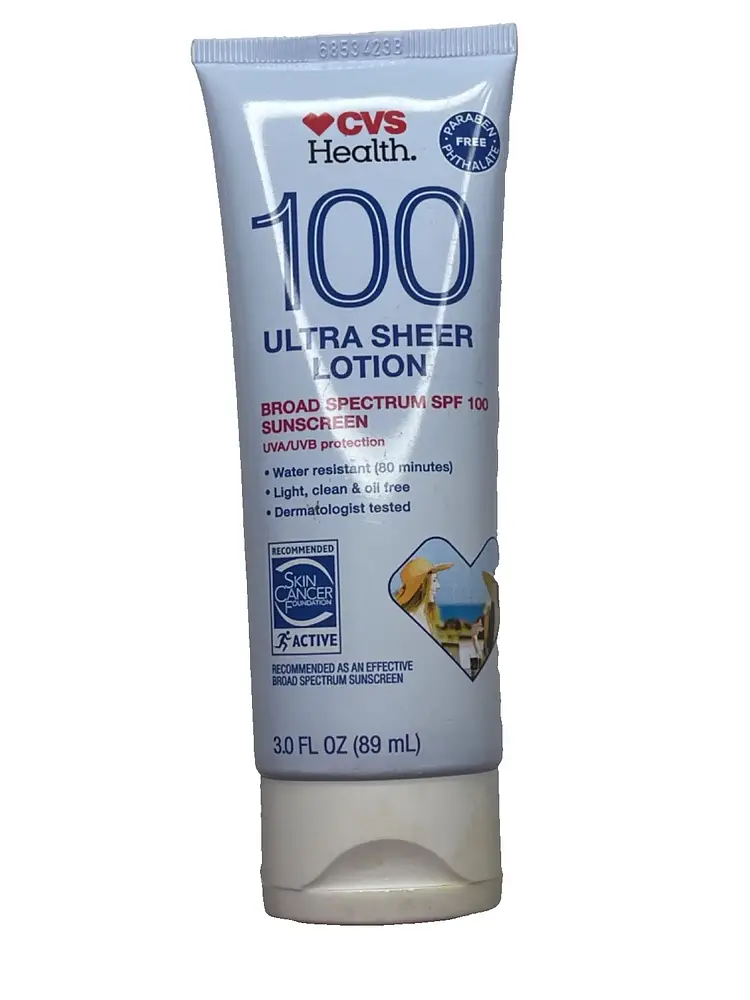 CVS Health Ultra Sheer Broad Spectrum SPF 100 Sunscreen Lotion