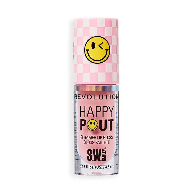 Revolution Beauty S.W. Smiley Happy Pout Shimmer Lip Gloss Pink Bliss