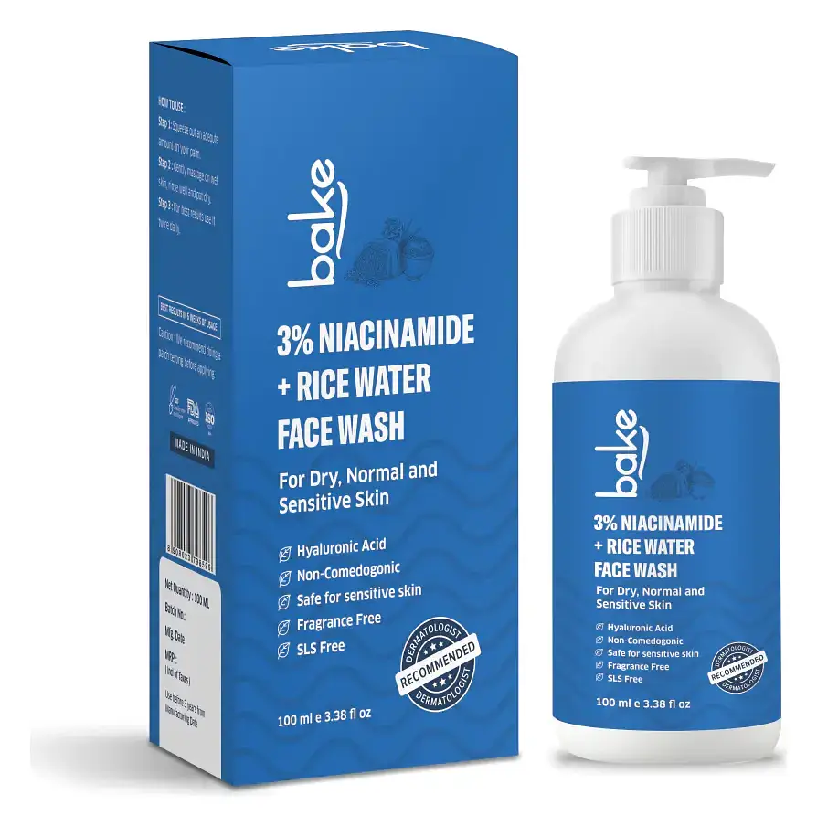 Bake 3% Niacinamide + Rice Water Face Wash
