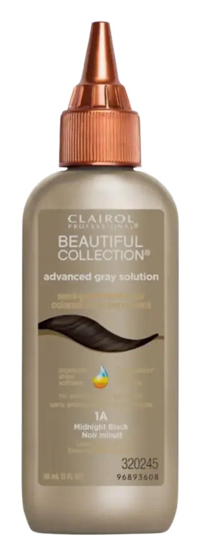 Clairol Beautiful Collection Advanced Gray Solution Semi-Permanent Color 1A Midnight Black