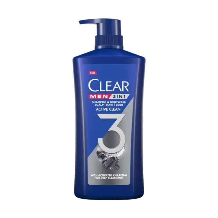 Clear Men 3 In 1 Active Clean Shampoo & Bodywash