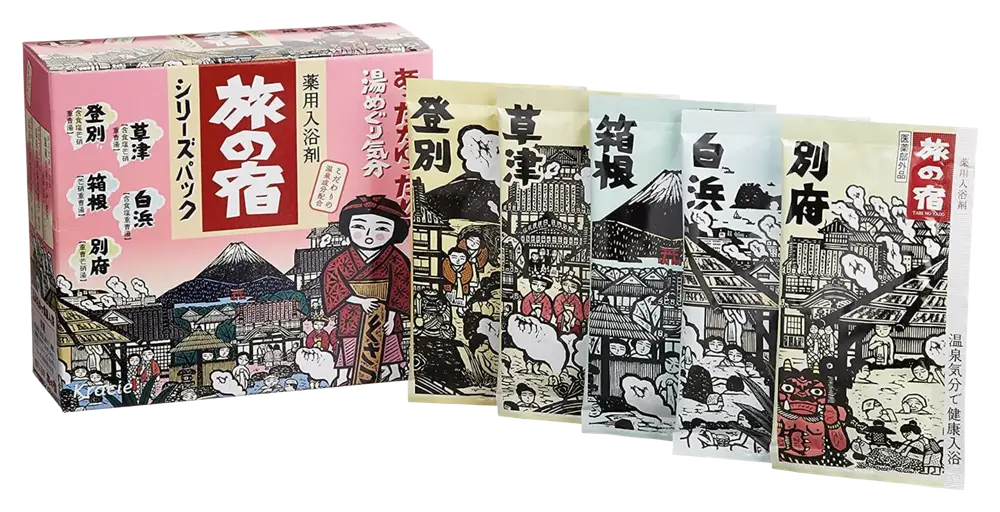 Kracie Tabi no Yado Clear - Assorted Series Pack (Kusatsu, Noboribetsu, Hakone, & Beppu)