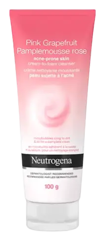 Neutrogena Pink Grapefruit Activated Cream-to-Foam Cleanser for Acne-Prone Skin