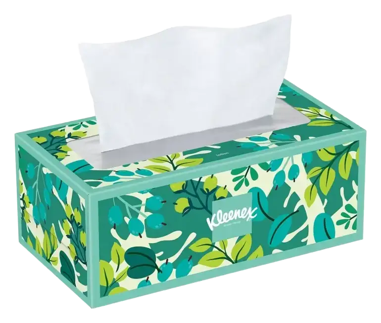 Kleenex 3-Ply Rectangle Facial Tissue Lotion