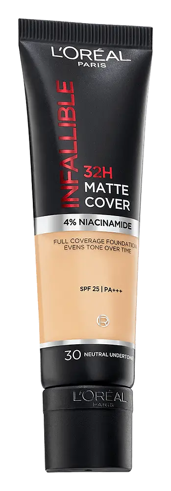 L'Oreal Infallible 32H Matte Cover Foundation With 4% Niacinamide 30