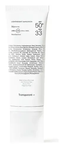 Transparent Lab Lightweight Sunscreen SPF50+