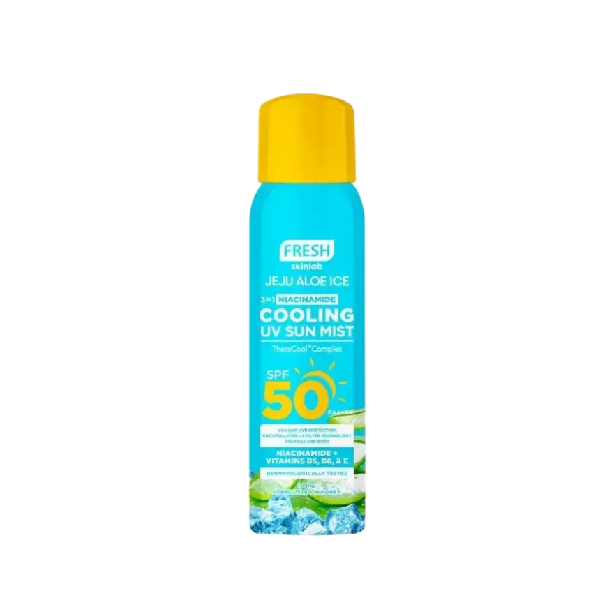 Fresh Skinlab Jeju Aloe Ice 3 In 1 Niacinamide Cooling UV Sun Mist SPF 50