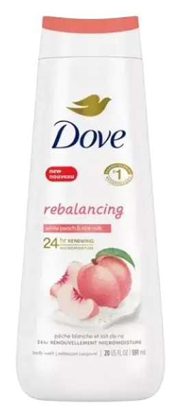 Dove Rebalancing White Peach & Rice Milk Body Wash