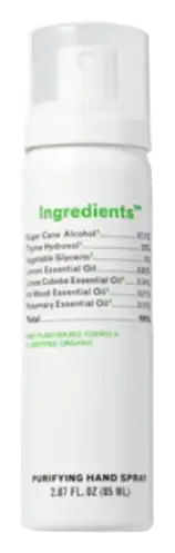 Ingredients Purifying Hand Spray