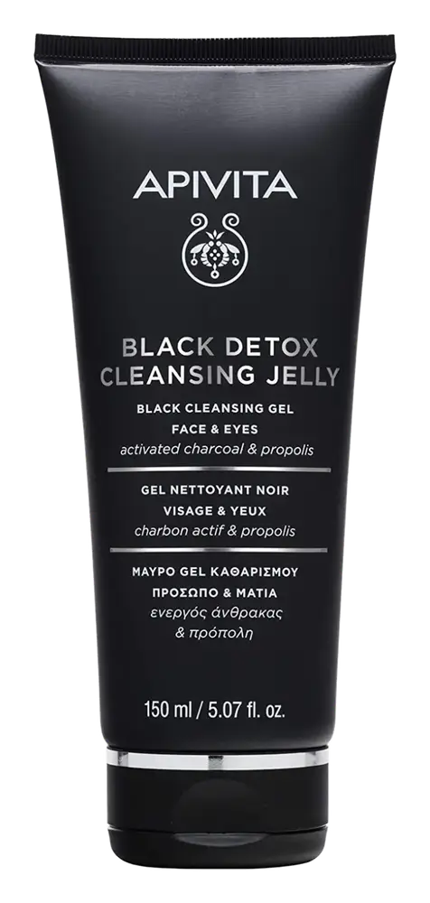 Apivita Natural Cosmetics Black Cleansing Gel - Face & Eyes