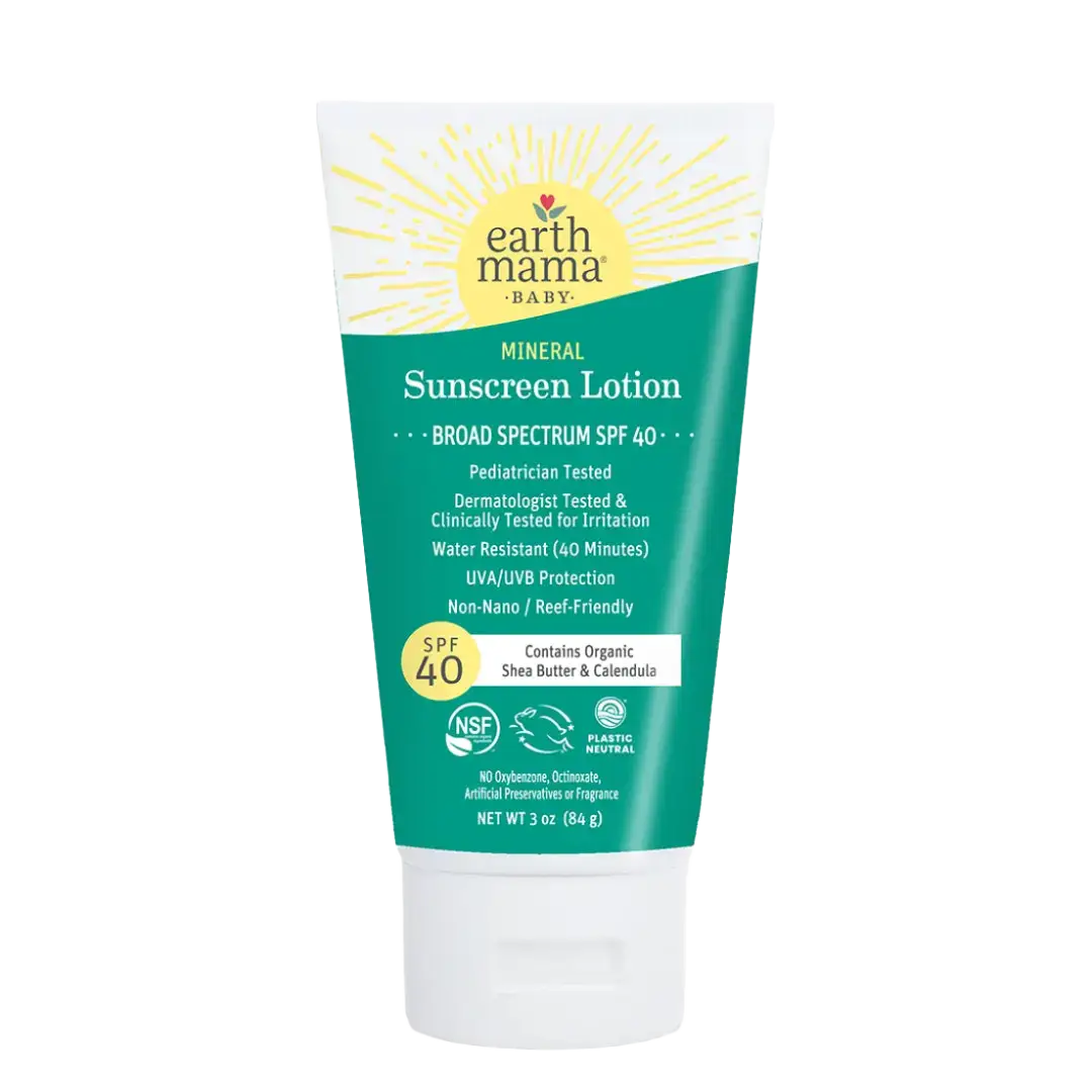 Earth Mama Organics Baby Mineral Sunscreen Lotion SPF 40