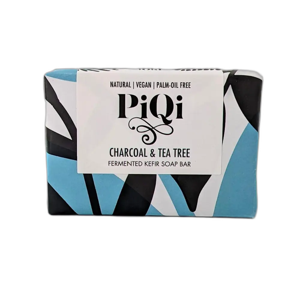 PiQi Charcoal + Tea Tree Kefir Soap