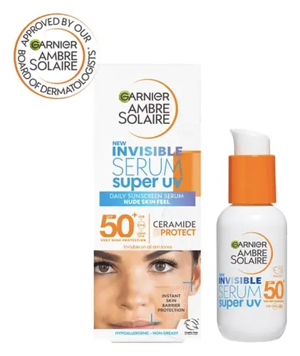 Garnier Ambre Solaire SPF 50+ Super UV Invisible Face Serum UK