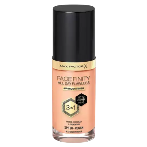 Max Factor X Facefinity All Day Flawless 3 In 1 Foundation SPF 20 32 Light Beige
