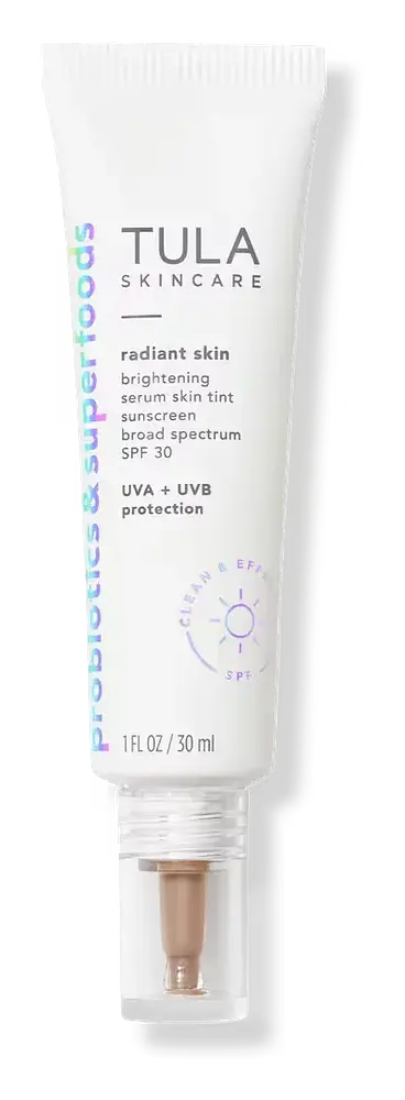 Tula Skincare Radiant Skin Brightening Serum Skin Tint Sunscreen SPF 30 10 - Light/Medium Olive