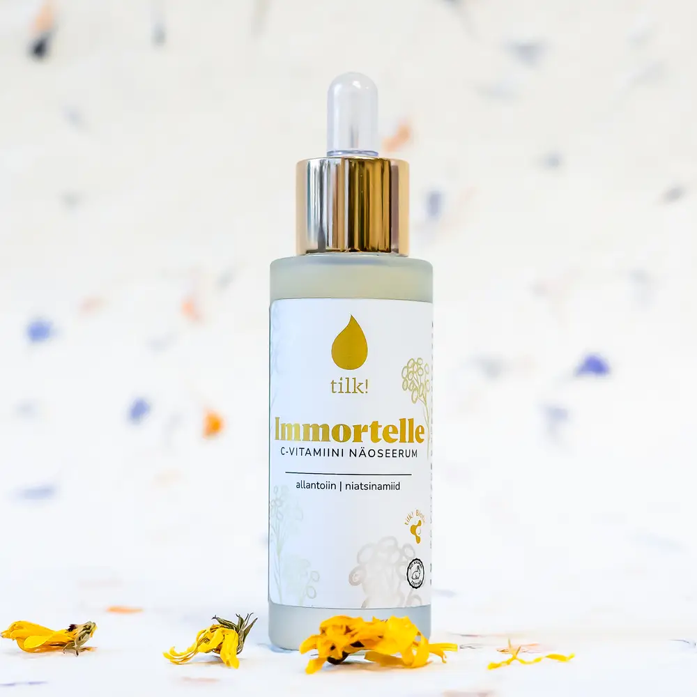 tilk! Immortelle Face Serum With Vitamin C, Allantoin, And Niacinamide
