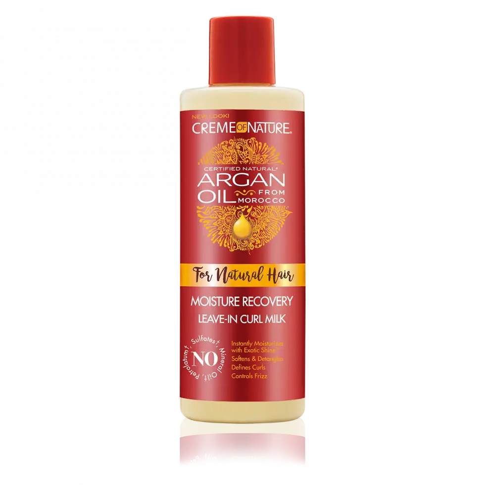 Creme of Nature Argan Oil For Natural Hair Moisture Recovery Leave-In Curl Milk