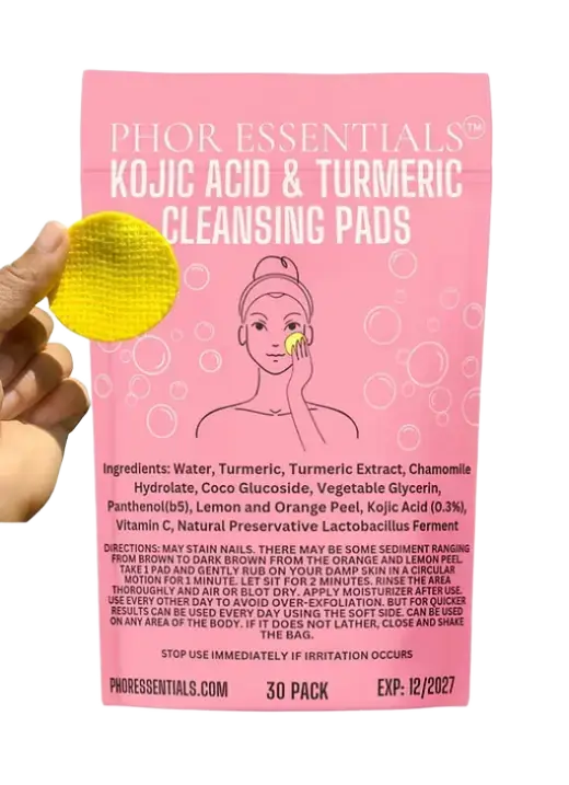 Phor Essentials Turmeric Kojic Acid Exfoliating Cleansing Pads