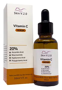 Skin V2.0 Vitamin C Serum Ascorbic Acid 20% Whitening and Brightening