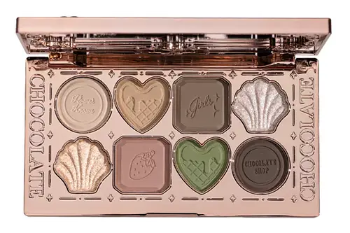 Flower Knows Chocolate Wonder-Shop Eight-Color Eyeshadow Palette 02 Young Shepherdess