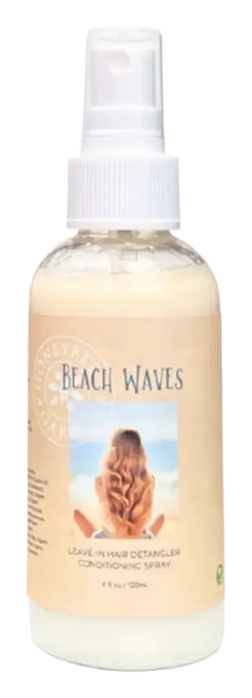 Honeybee Gardens Beach Waves Leave-In Hair Detangler Conditioning Spray