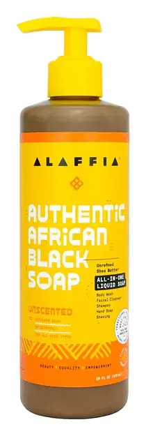 Alaffia Authentic African Black Soap All-In-One Unscented
