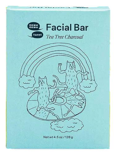 Meow Meow Tweet Facial Bar Tea Tree Charcoal