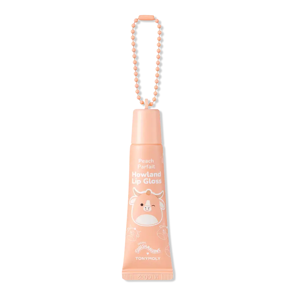 TONYMOLY Squishmallows Key Chain High Shine Lip Gloss Howland Peach Parfait