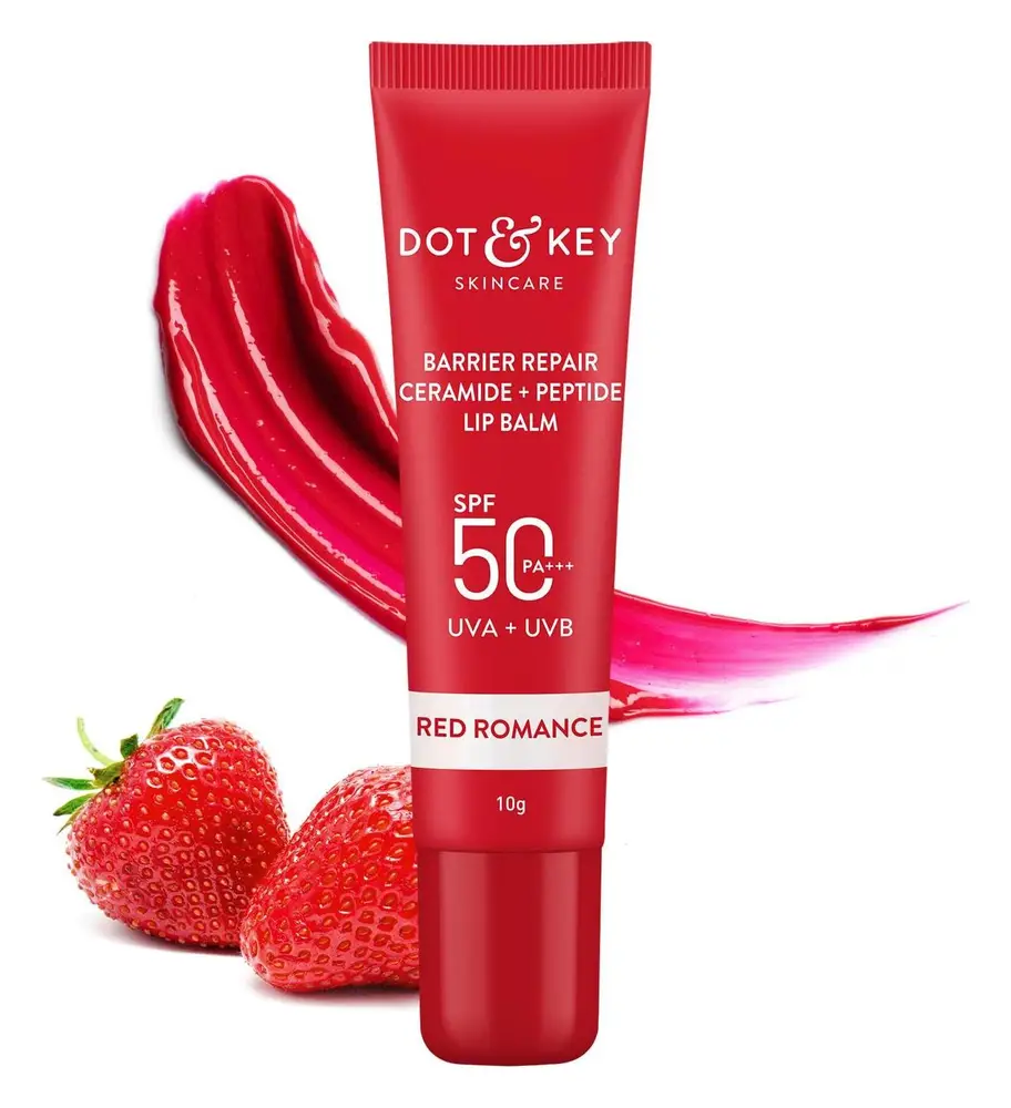 Dot & Key Skincare Barrier Repair Ceramide + Peptide Lip Balm SPF 50+ PA+++ Red Romance