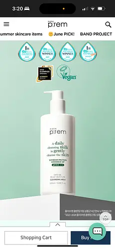 Make p:rem Make Prem pH5.5 Weak Acid Safe Me Cleansing Milk