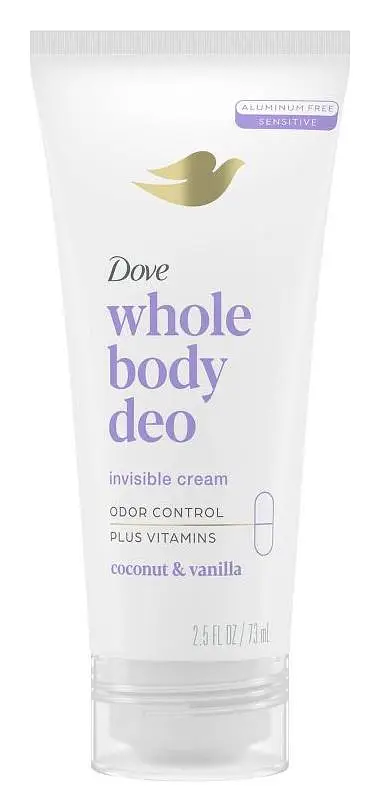 Dove Whole Body Deodorant Invisible Cream Coconut & Vanilla