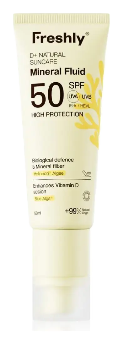 Freshly Cosmetics D+ Natural Suncare Mineral Fluid SPF 50