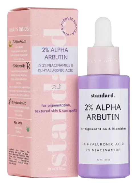 Standard Skin and Beauty 2% Alpha Arbutin Serum With Hyaluronic Acid